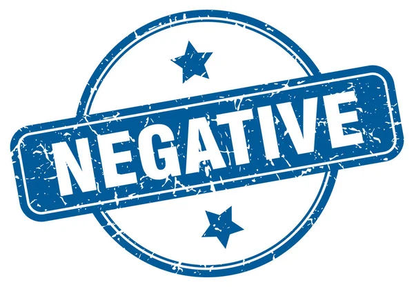 Negatief stempel. negatief rond vintage grunge teken. negatief — Stockvector