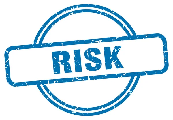 Timbro di rischio. rischio tondo segno grunge vintage. rischio — Vettoriale Stock