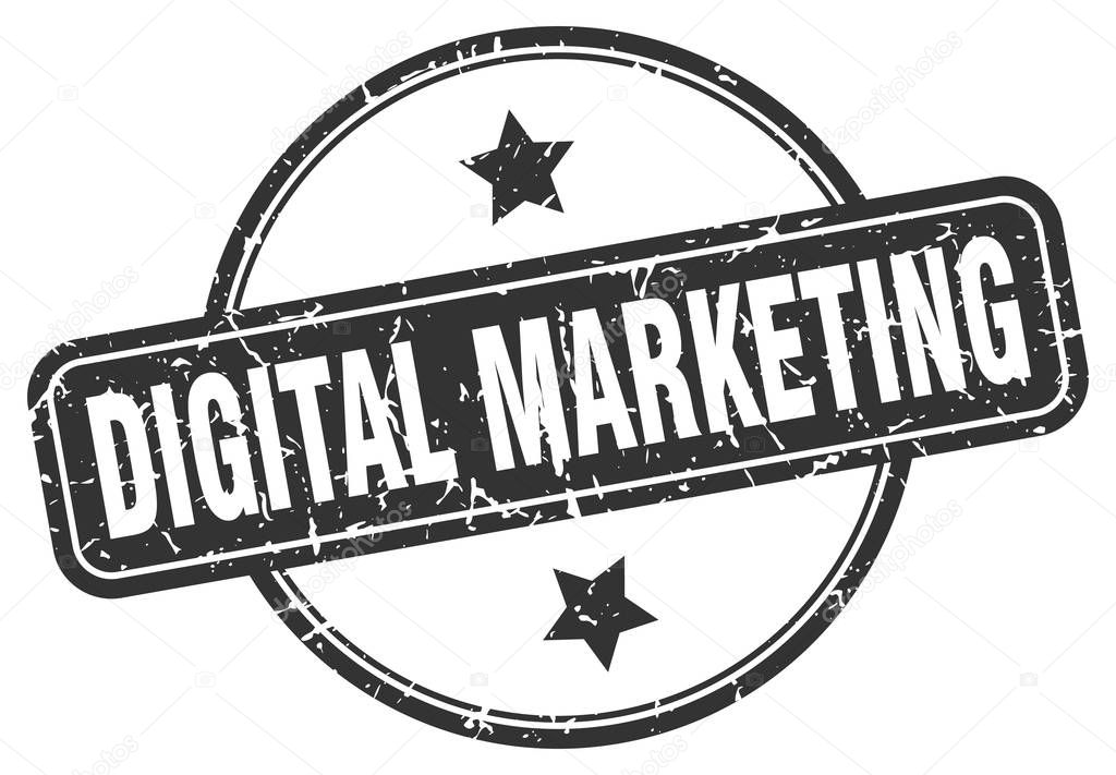 digital marketing stamp. digital marketing round vintage grunge sign. digital marketing