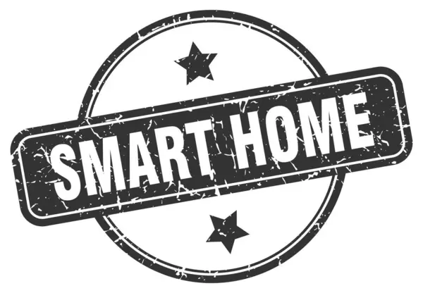 Smart home stamp. smart home round vintage grunge sign. smart home — 스톡 벡터