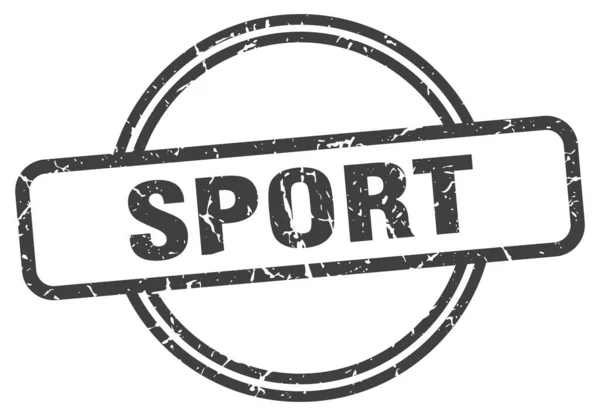 Sportstempel. sport ronde vintage grunge teken. sport — Stockvector