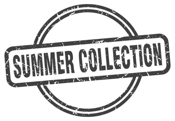 Timbre collection été. collection d'été ronde vintage signe grunge. collection d'été — Image vectorielle