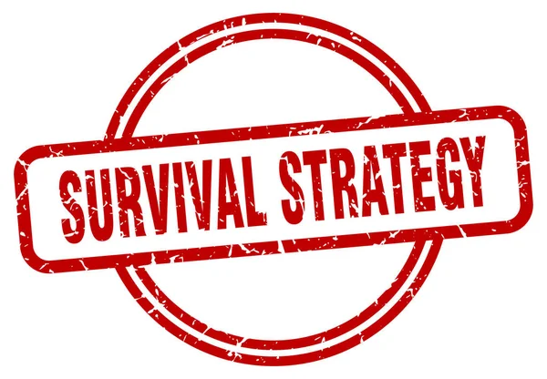 Survival strategy stamp. survival strategy round vintage grunge sign. survival strategy — 스톡 벡터