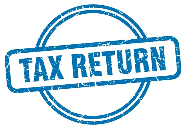 Tax return stamp. tax return round vintage grunge sign. tax return — Stock Vector