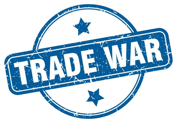 Trade war stamp. trade war round vintage grunge sign. trade war — ストックベクタ