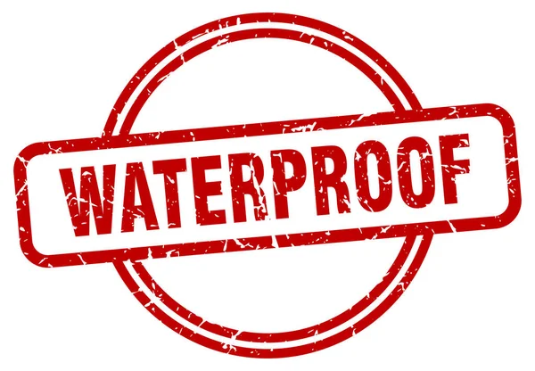 Wodoodporny znaczek. wodoodporny okrągły znak grunge vintage. wodoodporny — Wektor stockowy