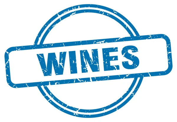 Wines stamp. wines round vintage grunge sign. wines — ストックベクタ