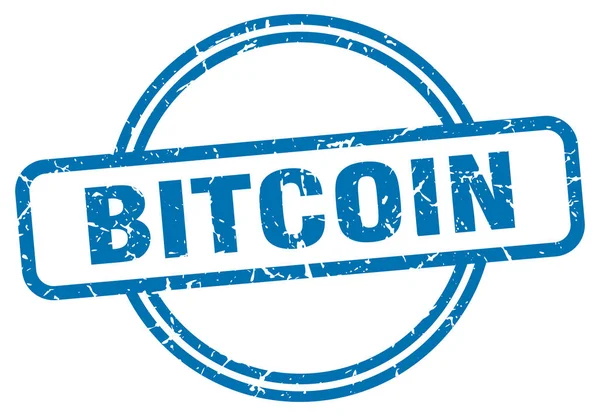 Selo bitcoin. bitcoin redondo sinal grunge vintage. bitcoin — Vetor de Stock