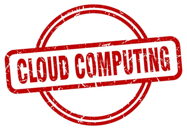 Cloud Computing Stempel. Cloud Computing rund um Vintage Grunge Zeichen. Cloud Computing — Stockvektor