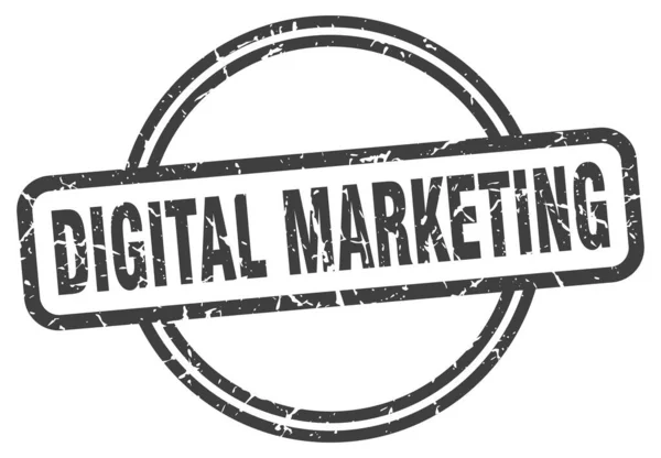 Digitalen Marketing-Stempel. digitales Marketing rund um Vintage Grunge Zeichen. digitales Marketing — Stockvektor