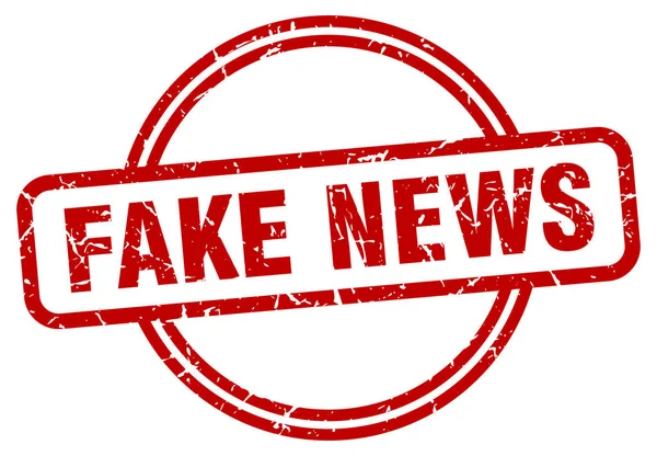 Fake-News-Marke. Fake News rund um das Vintage Grunge Zeichen. Fake News — Stockvektor