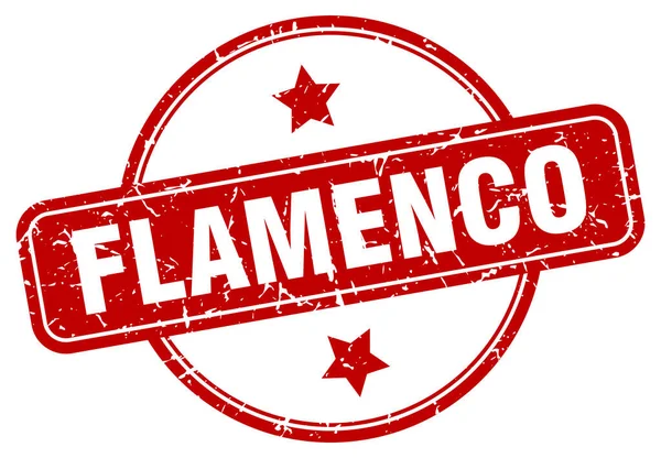 Timbre flamenco. flamenco rond vintage signe grunge. flamenco — Image vectorielle