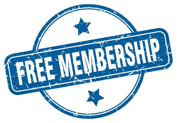 Kostenloser Mitgliedsstempel. kostenlose Mitgliedschaft rund um Vintage Grunge Zeichen. kostenlose Mitgliedschaft — Stockvektor