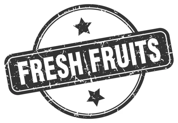 Fresh fruits stamp. fresh fruits round vintage grunge sign. fresh fruits — 스톡 벡터