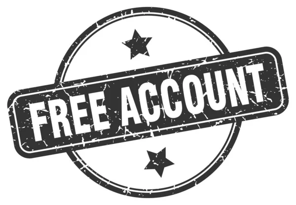 Бесплатная печать счета. бесплатный счет круглый винтажный гранж знак. бесплатный аккаунт — стоковый вектор