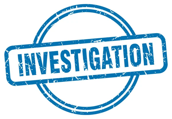 Investigation stamp. investigation round vintage grunge sign. investigation — Stock Vector