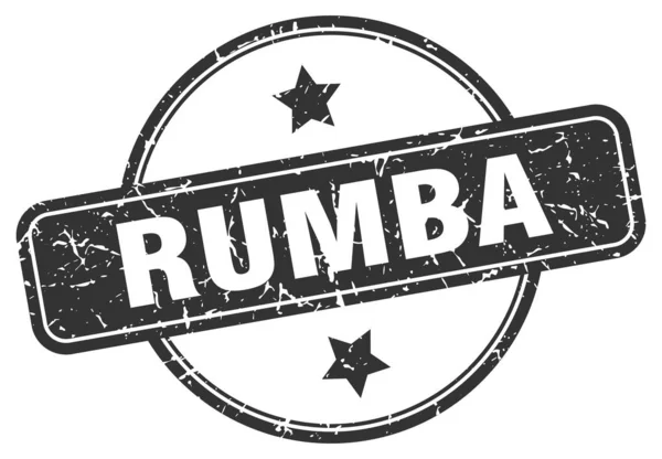 Rumba stamp. rumba round vintage grunge sign. rumba — ストックベクタ