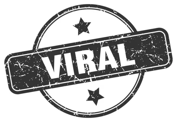 viral stamp. viral round vintage grunge sign. viral