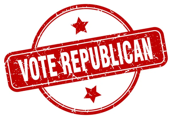 Volte republikánské razítko. Volte republikánské kolo ročníku Grunge znamení. hlasování republikánsky — Stockový vektor