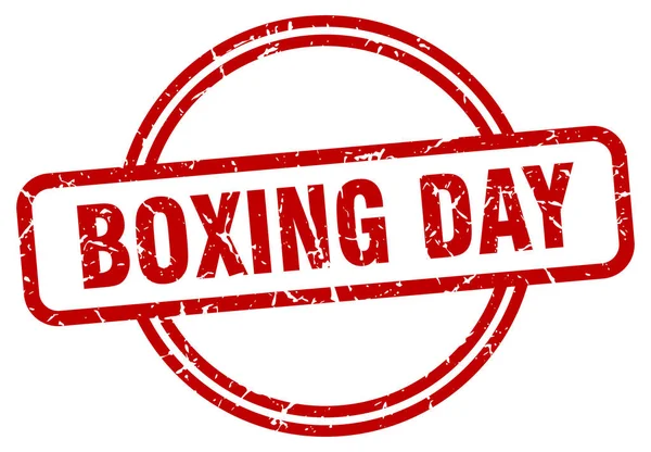 Sello del día de boxeo. día de boxeo ronda signo grunge vintage. día de boxeo — Archivo Imágenes Vectoriales