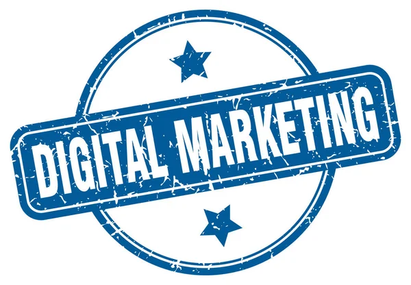 Digitalen Marketing-Stempel. digitales Marketing rund um Vintage Grunge Zeichen. digitales Marketing — Stockvektor