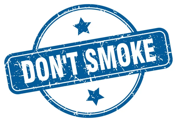 Don't smoke stamp. don't smoke round vintage grunge sign. don't smoke — Stock Vector