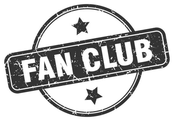 Fan club stamp. fan club round vintage grunge sign. fan club — Stok Vektör