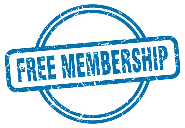 Kostenloser Mitgliedsstempel. kostenlose Mitgliedschaft rund um Vintage Grunge Zeichen. kostenlose Mitgliedschaft — Stockvektor