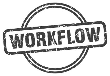 workflow stamp. workflow round vintage grunge sign. workflow