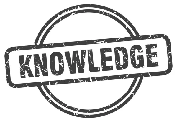 Znaczek wiedzy. wiedza okrągły vintage grunge znak. wiedza — Wektor stockowy