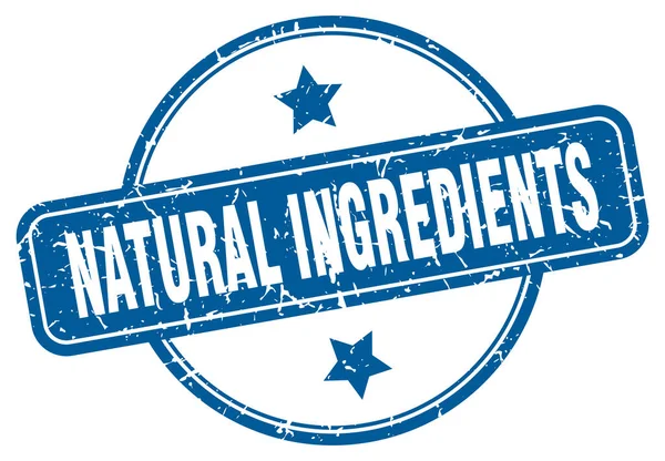 Ingredientes naturais carimbo. ingredientes naturais redondo signo grunge vintage. ingredientes naturais — Vetor de Stock