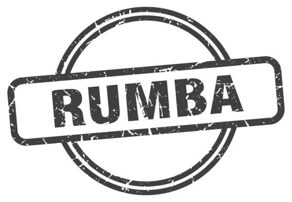 Rumba stamp. rumba round vintage grunge sign. rumba — ストックベクタ