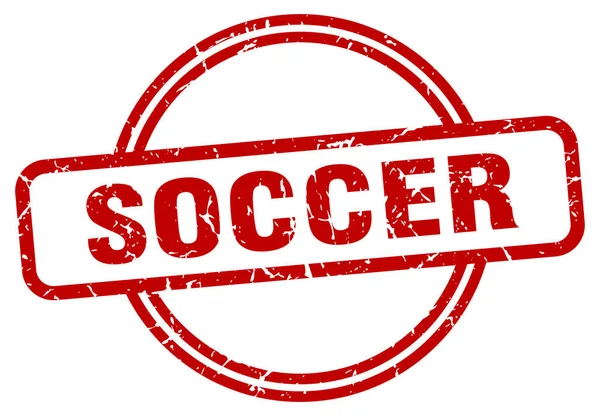 Soccer stamp. soccer round vintage grunge sign. soccer — Stock vektor