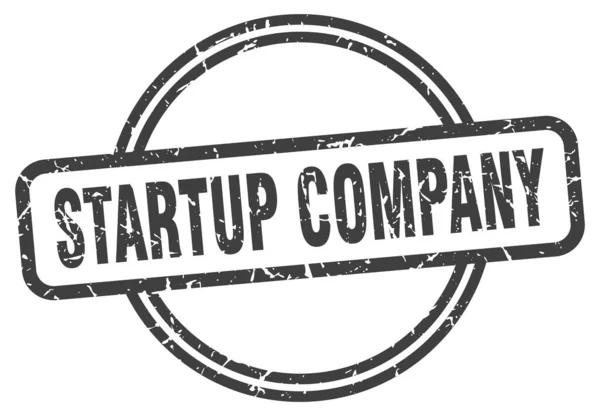Timbro della startup. startup azienda rotonda segno grunge vintage. startup — Vettoriale Stock