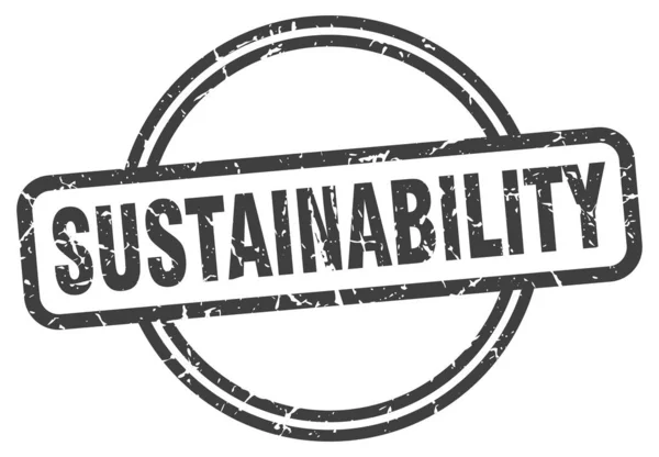 Sustainability stamp. sustainability round vintage grunge sign. sustainability — Stock vektor