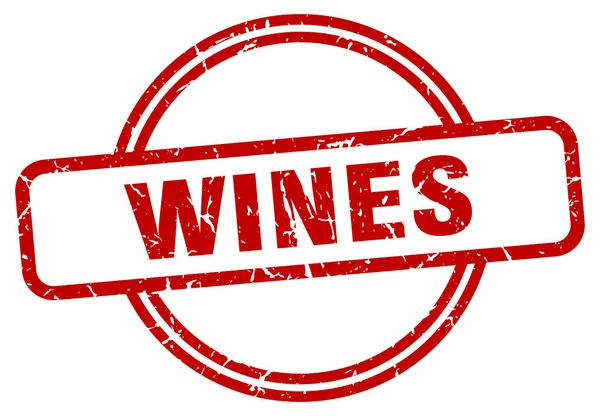 Wines stamp. wines round vintage grunge sign. wines — Stock vektor