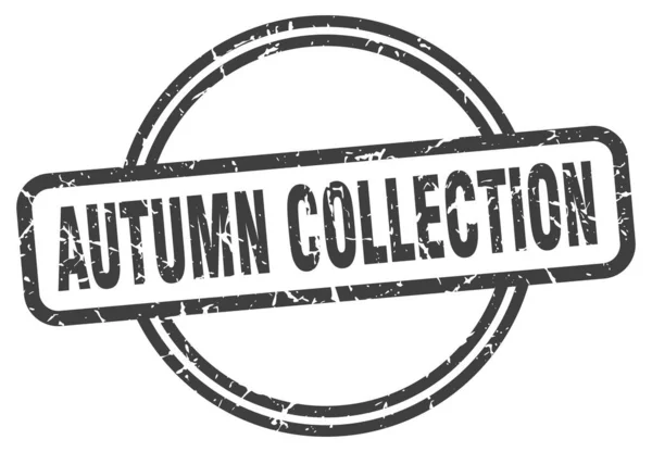 Herfst verzamelstempel. herfst collectie rond vintage grunge teken. najaarsverzameling — Stockvector