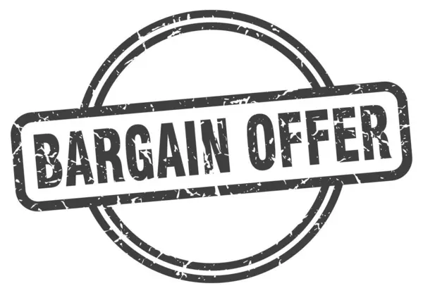 Bargain offer stamp. bargain offer round vintage grunge sign. bargain offer — Stock Vector