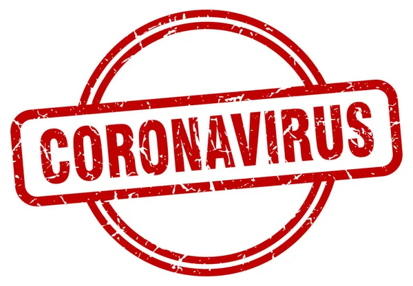 Carimbo do coronavírus. coronavírus redondo signo grunge vintage. coronavírus — Vetor de Stock