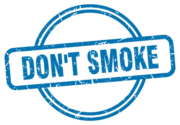 Don't smoke stamp. don't smoke round vintage grunge sign. don't smoke — ストックベクタ