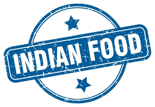 Indian food stamp. indian food round vintage grunge sign. indian food — Stock Vector