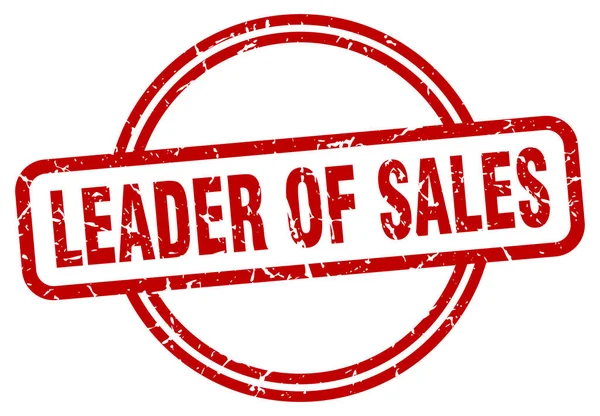 Leader of sales stamp. leader of sales round vintage grunge sign. leader of sales — 스톡 벡터