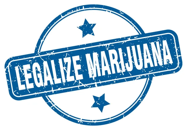 Legalizar el sello de marihuana. legalizar la marihuana ronda signo grunge vintage. legalizar la marihuana — Archivo Imágenes Vectoriales