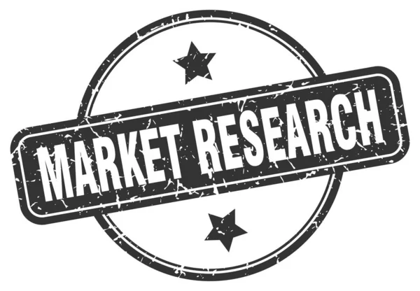 Market research stamp. market research round vintage grunge sign. market research — ストックベクタ