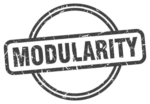 Modularity stamp. modularity round vintage grunge sign. modularity — Stock Vector