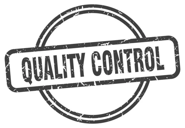 Штамп контролю якості. контроль якості круглий старовинний грандж знак. контроль якості — стоковий вектор