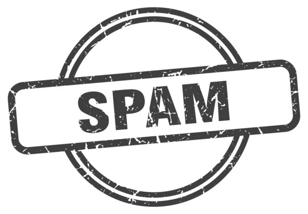 Spamstempel. Spam rundes Vintage Grunge Schild. Spam — Stockvektor