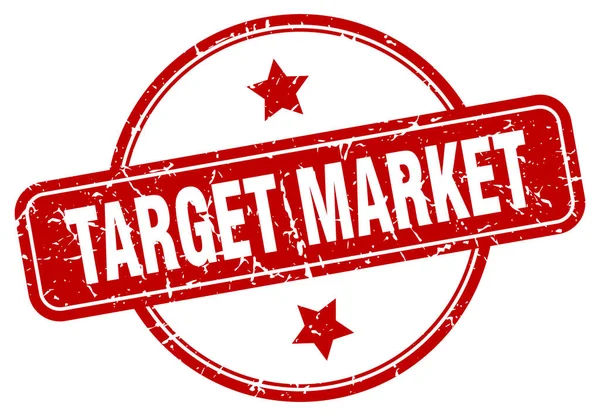 Target market stamp. target market round vintage grunge sign. target market — Stock Vector