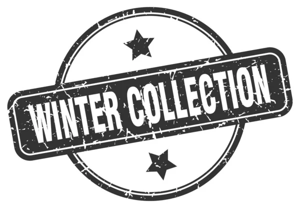 Winter collection stamp. winter collection round vintage grunge sign. winter collection — Stock Vector