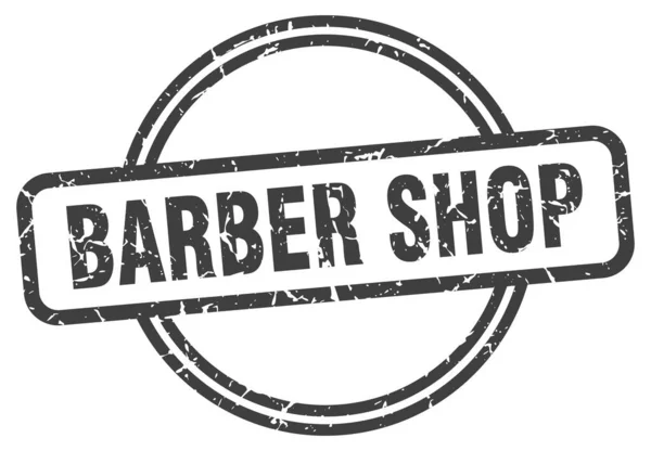 Selo de barbearia. barbearia redonda vintage grunge sinal. barbearia — Vetor de Stock